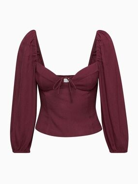 WILFRED ARITZIA Novella Blouse Burgundy Small